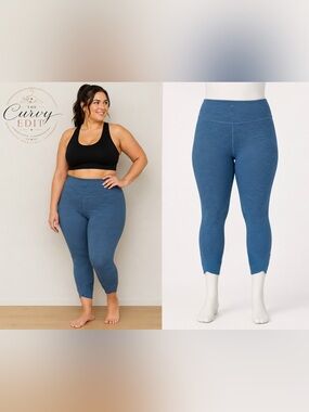 Nike Dri-FIT Cropped Workout Leggings Women’s 3X | Teal/Blue Athletic Activewear